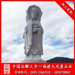 大型石雕觀音 寺廟大型三面觀音 露天佛像供應(yīng)