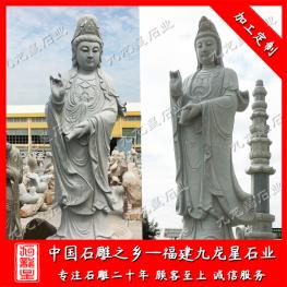 石雕觀音制作 滴水觀音菩薩 露天觀音像