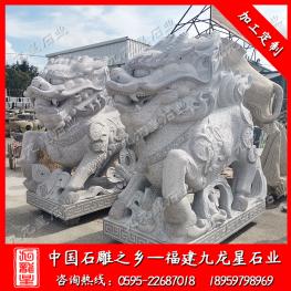 石雕麒麟生產(chǎn)廠家 奔騰式麒麟雕刻