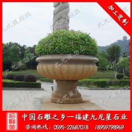 房地產(chǎn)石雕花盆 歐式花缽 加工石材花盆