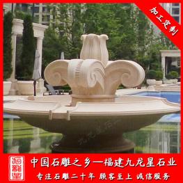 設計石雕跌水水缽款式 廠家批發(fā)石雕水缽直徑2米3米